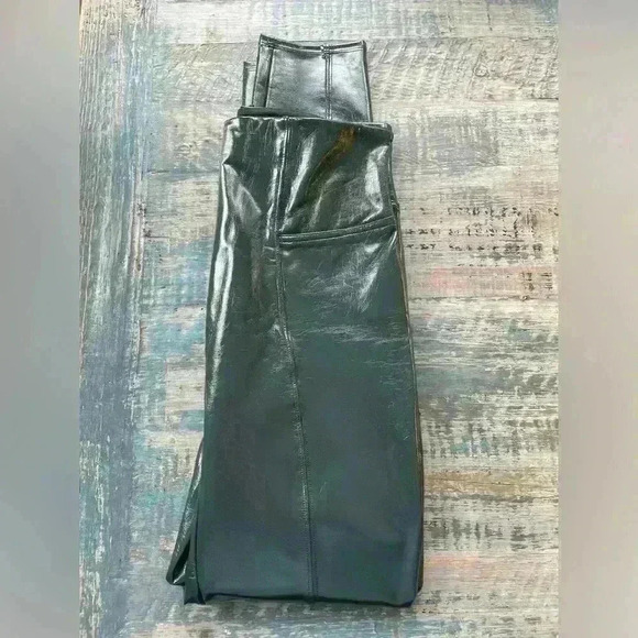 SPANX Faux Leather, Green Size Small Leggings - Picture 1 of 6